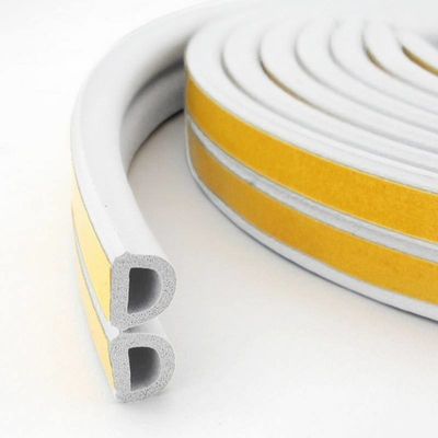 Portas e janelas auto-aderente EPDM borracha de borracha esponja de vedação em cores com altura de pilha de 3-25 mm e largura de 3-50 mm