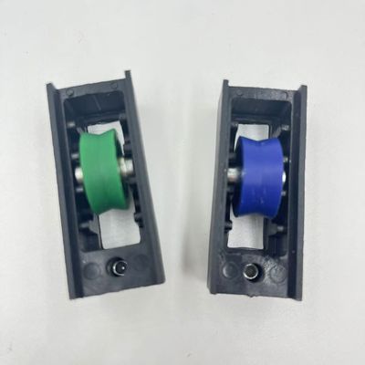 Cores Branco/Outro Rolante de porta de deslizamento duplo de trabalho pesado de aço inoxidável