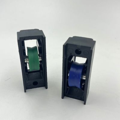 Cores Branco/Outro Rolante de porta de deslizamento duplo de trabalho pesado de aço inoxidável