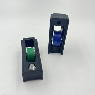 Cores Branco/Outro Rolante de porta de deslizamento duplo de trabalho pesado de aço inoxidável
