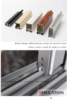 Porta e janelas de alumínio Base de silicone sem derramamento Porta deslizante de alumínio Janela Tempo Faixa de escova Selo para 50000 metros
