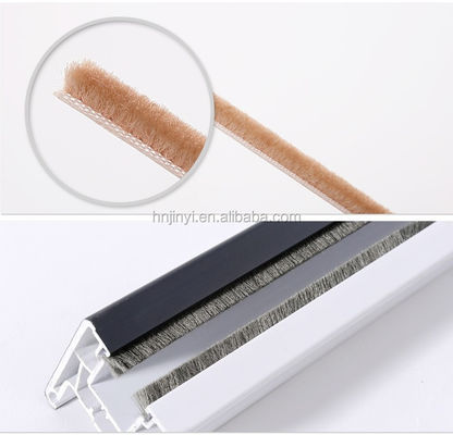 Perfil de alumínio porta de entrada em pilha faixa de tempo com PVC Fin 100% material PP em preto/cinzento/marrom/branco/outras cores