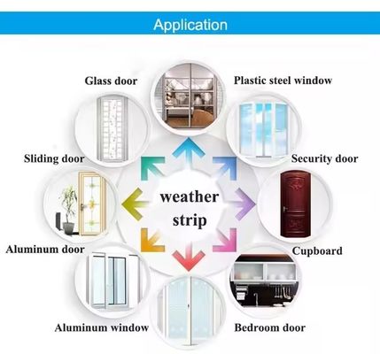 Design moderno, à prova de poeira, à prova de vento, empilhadeira, faixa climática para portas e janelas, fácil manutenção